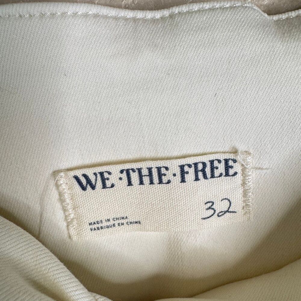 We the Free People Venice Beach Flare Jean Womens 32 Ivory White Stretch Boho - Picture 6 of 16
